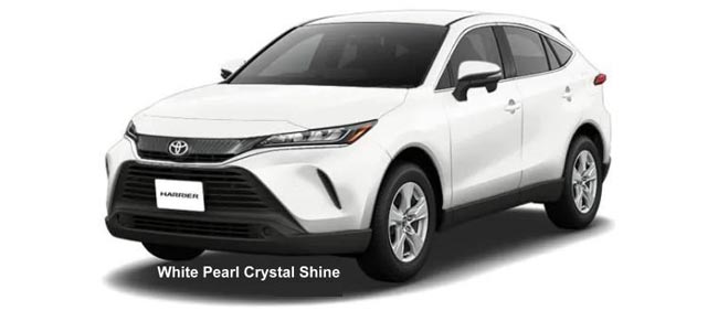 Toyota Harrier 2022 in White Pearl Crystal Shine