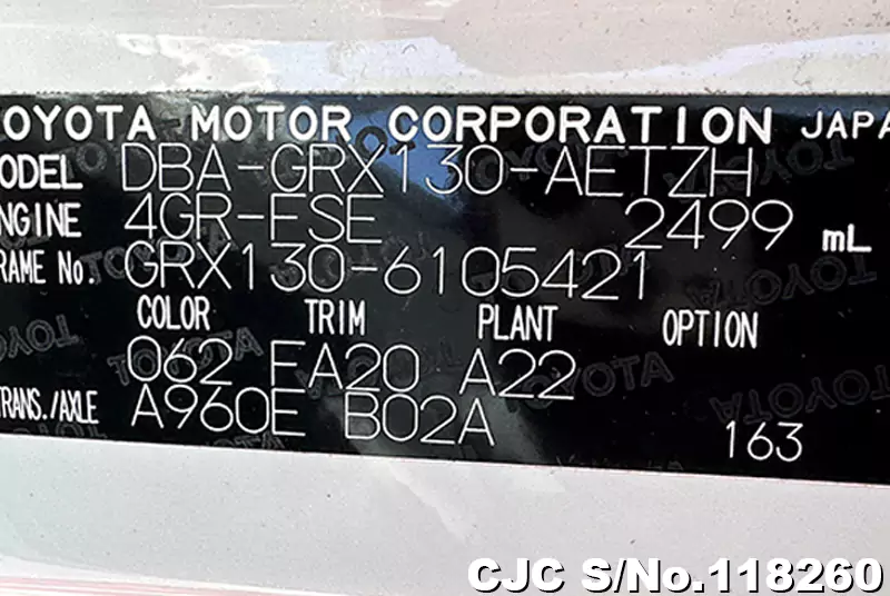 2017 Toyota Mark X Pearl for sale | Stock No. 118260 | Japanese