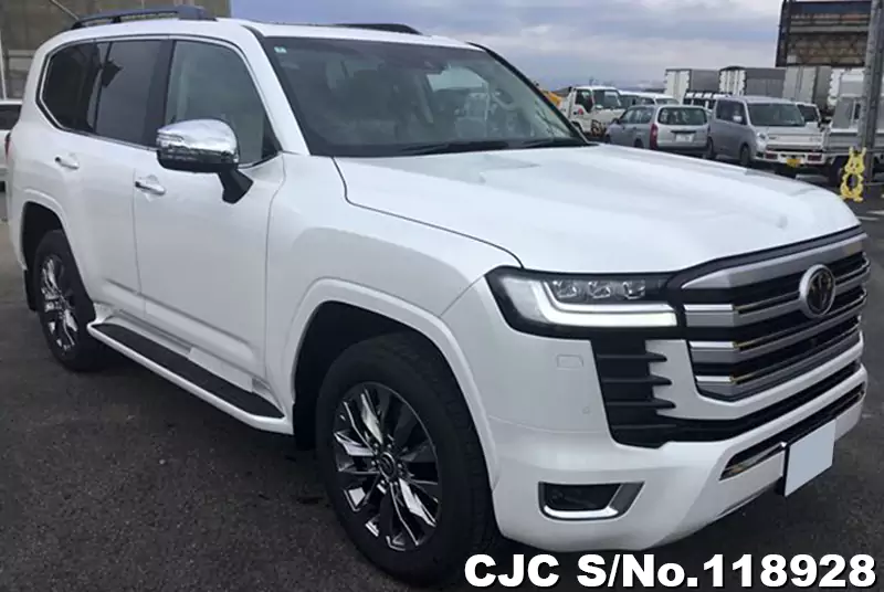 2024 Toyota Land Cruiser Pearl for sale Stock No. 118928 Japanese Used Cars Exporter