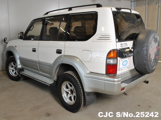 1998 Toyota Land Cruiser Prado White 2 Tone For Sale Stock No 25242 Japanese Used Cars Exporter