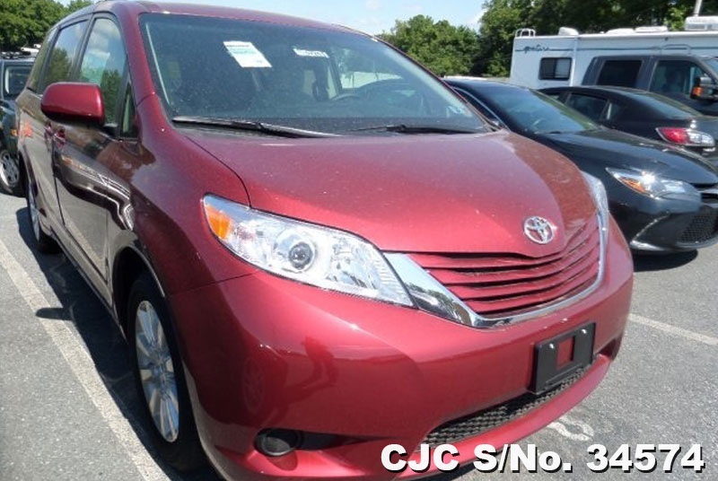2015 Left Hand Toyota Sienna Red for sale Stock No. 34574 Left Hand