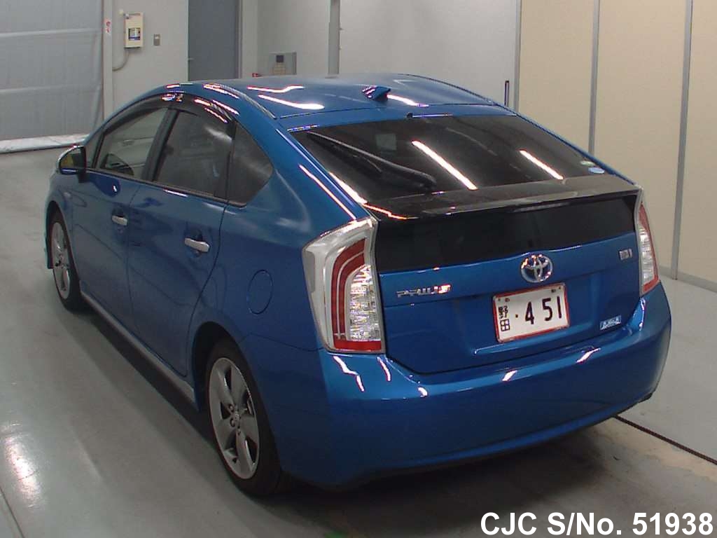 2013 Toyota Prius Hybrid Blue for sale Stock No. 51938 Japanese