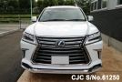 front Lexus LX 570 White color and 5.7L Petrol engine