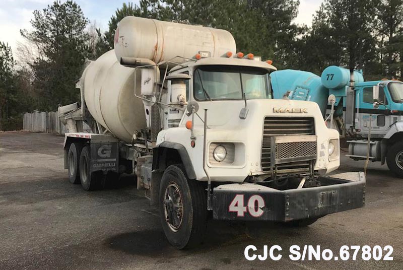 1999 Left Hand Mack DM690SX Concrete Mixer White for sale Stock No