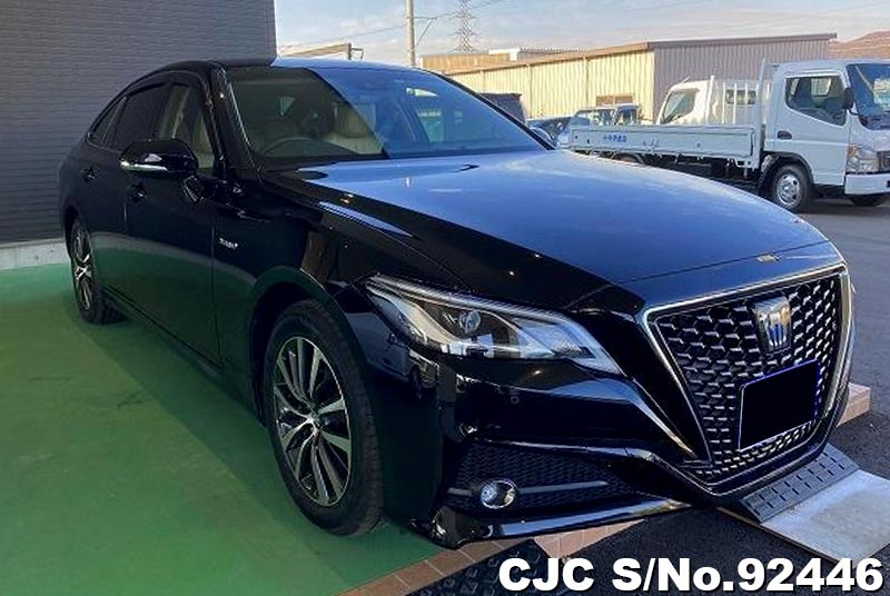 2020 Toyota Crown Hybrid Black for sale Stock No. 92446 Japanese Used Cars Exporter