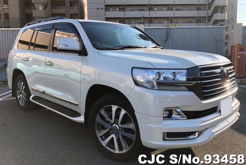 2020 Toyota Land Cruiser White for sale Stock No. 93458 Japanese