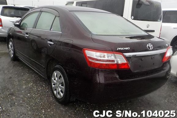 2011 Toyota Premio Wine for sale | Stock No. 104025 | Japanese